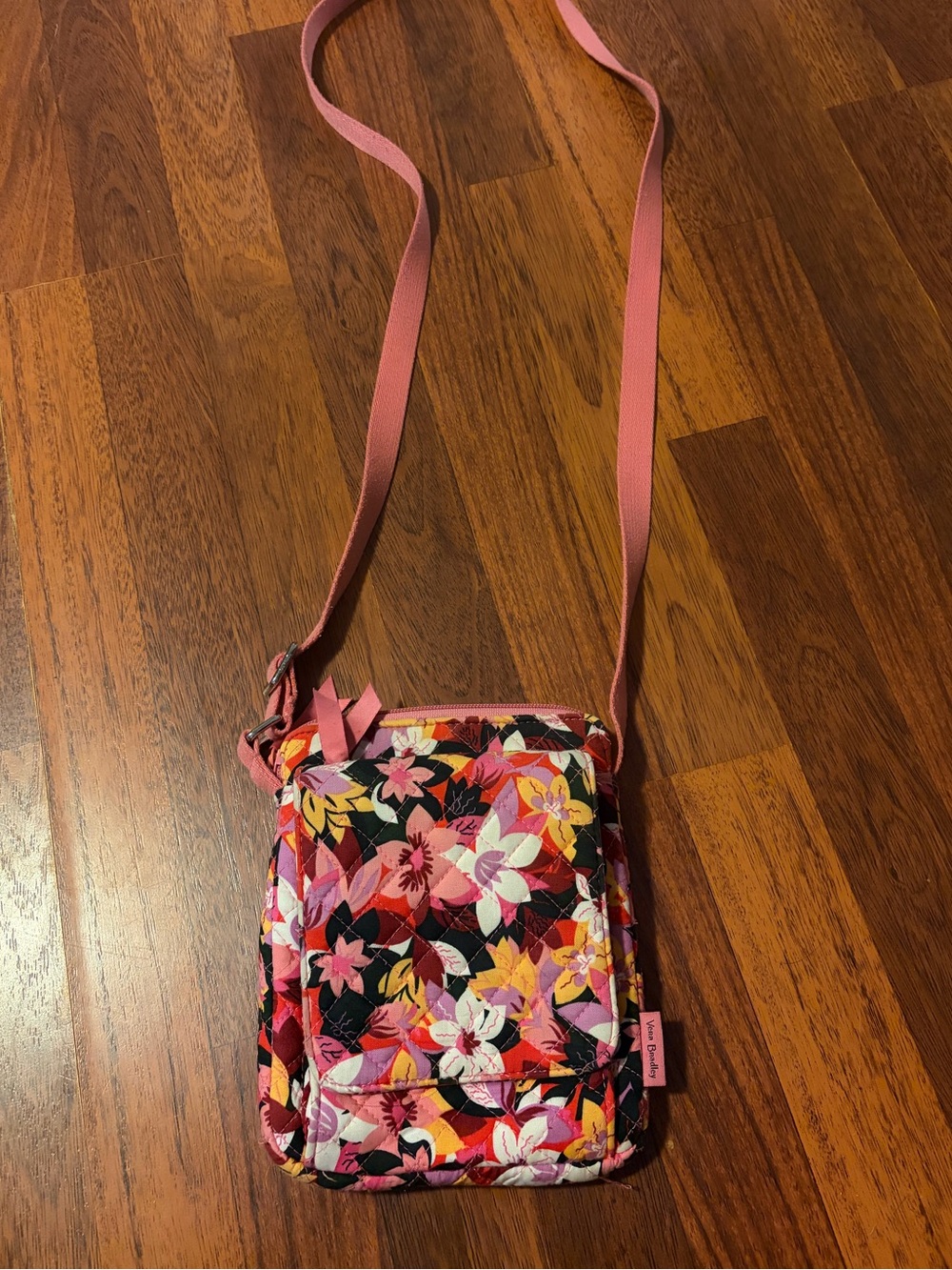 Vera Bradley Pink Floral Crossbody Phone Bag